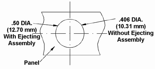 Panel Stud Hole Dimension Drawing