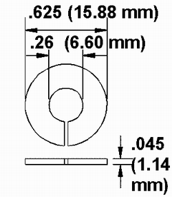 Split Stud Retainer Dimension Drawing