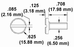 Slotted Stud Dimension Drawing