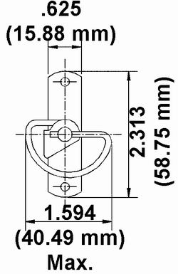 Pawl Latch Dimension Drawing