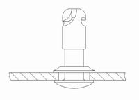 Aluminum Half Grommet Installation Oversized Hole Drawing