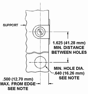 Slip-On Receptacle Installation Drawing