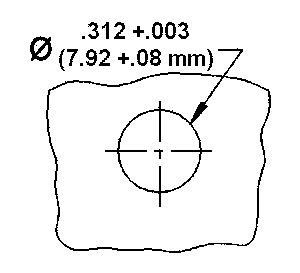 Sealed Rear Press-In Receptacle Support Preparation Drawing