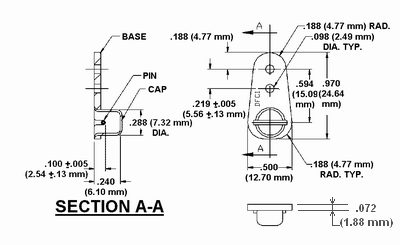 3518-F Receptacle Dimension Drawing