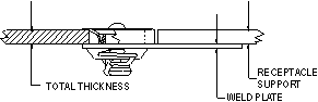 Weld Plate Total Thickness Drawing