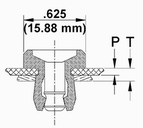 Push-to-Lock Receptacle Dimension Drawing Part 1