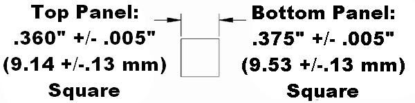 Panel and Support Hole Preparation Drawing