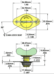 Self Ejecting Wing Head Stud Drawing