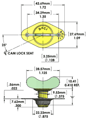 Self Ejecting Wing Head Stud Drawing