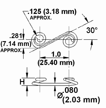 S-Spring Receptacle Dimension Drawing