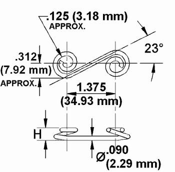 S-Spring Receptacle Dimension Drawing