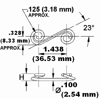 S-Spring Receptacle Dimension Drawing