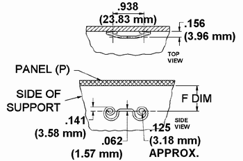 Side Mount Spring Installation and Dimension Drawing
