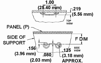 Side Mount Spring Dimension Drawing