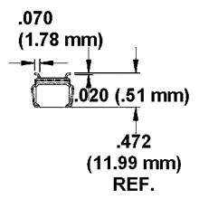 Square Hole Receptacle Side View Dimension Drawing