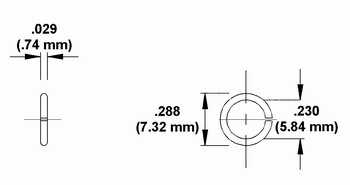 Snap Ring Retainer Dimension Drawing