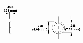 Snap Ring Retainer Dimension Drawing