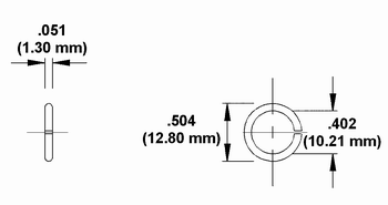 Retaining Spring Dimension Drawing