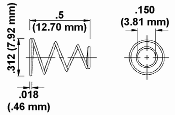 Retaining Spring Dimension Drawing