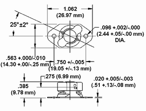 Rigid Receptacle Dimension Drawing