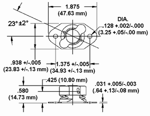 Rigid Receptacle Dimension Drawing