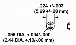 Floating Receptacle Spacers Dimension Drawing