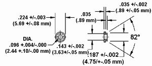 Thin Panel Floating Receptacle Spacers Dimension Drawing