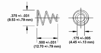 Retaining Spring Dimension Drawing