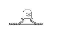 Insert Stud and Slip on Grommet Drawing