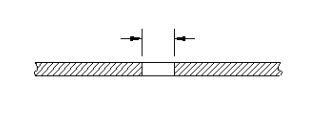 Drill Hole in Panel Drawing