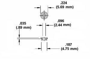 Spacer for Floating Threaded Receptacle Dimension Drawing