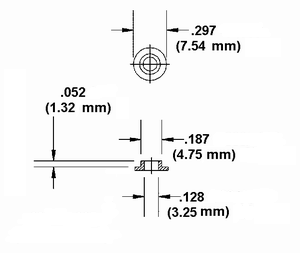 Dimension Drawing of Spacer for Floating Receptacle